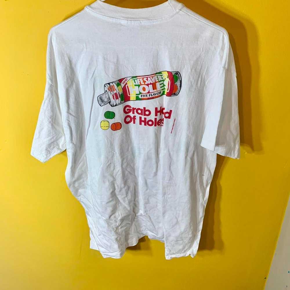 Hanes vintage 1991 LIFE SAVERS HOLES CANDY single… - image 4