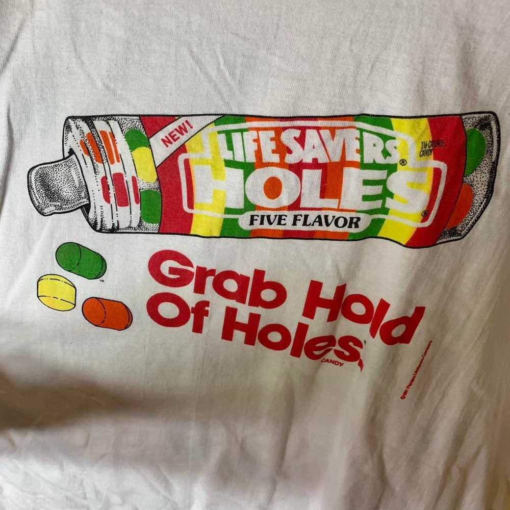 Hanes vintage 1991 LIFE SAVERS HOLES CANDY single… - image 5