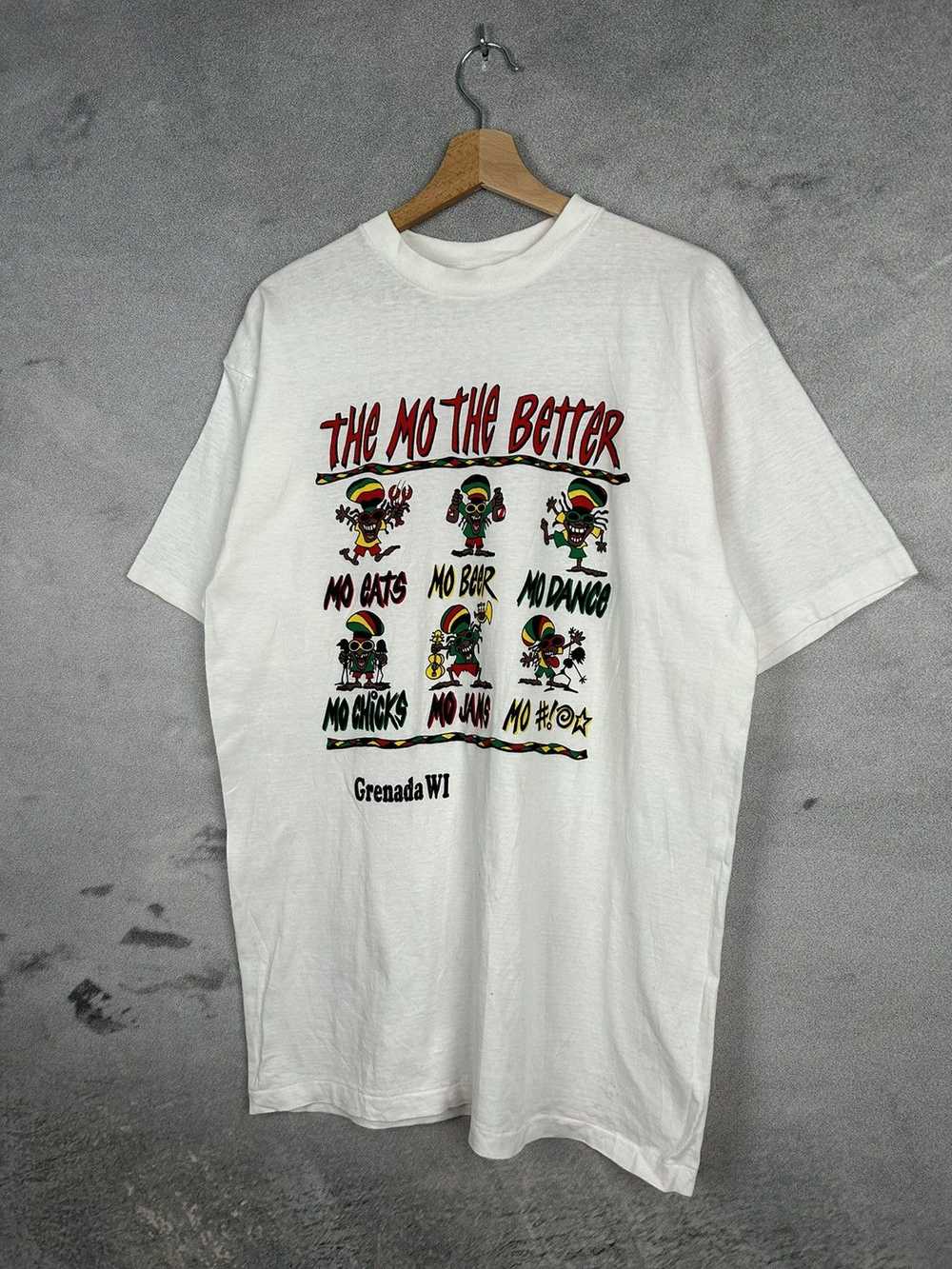 Vintage Vintage Humor T-shirt Reggae Graphic Gren… - image 2