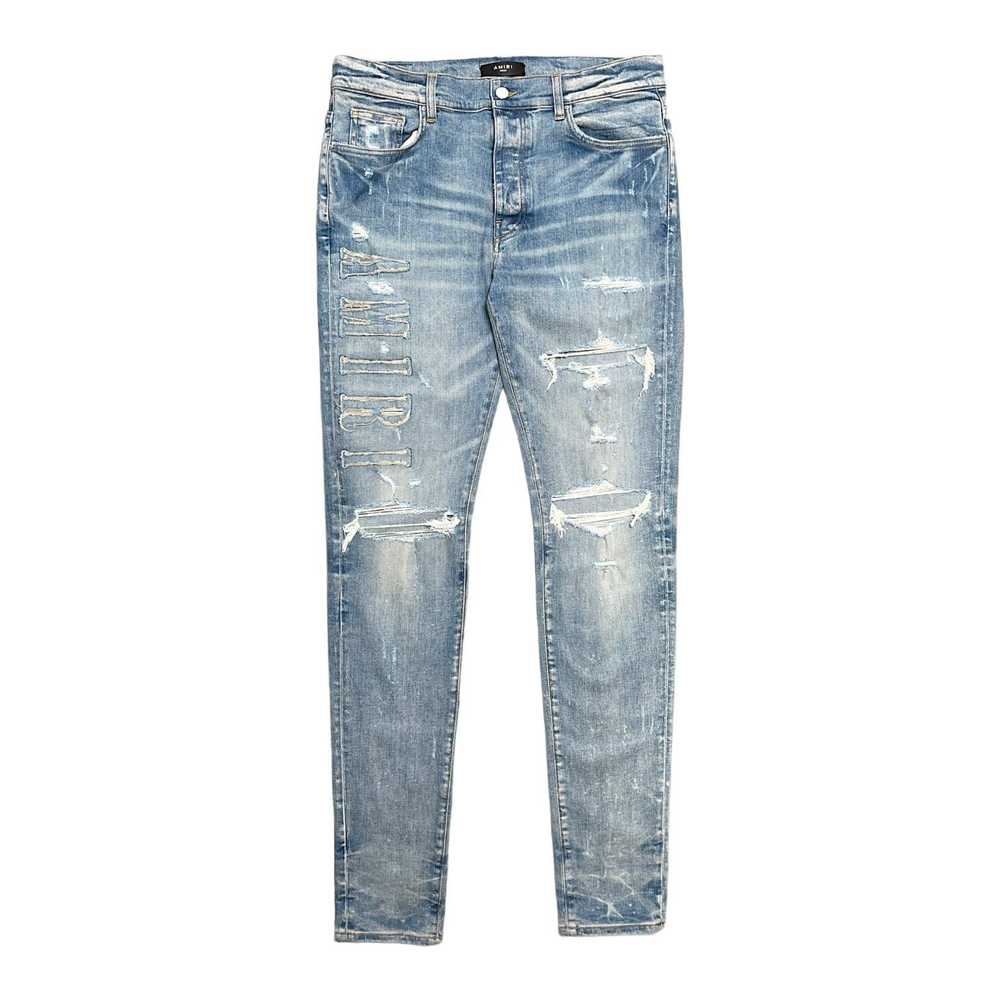 Amiri Amiri Denim Logo Applique Jeans Clay Indigo - image 1