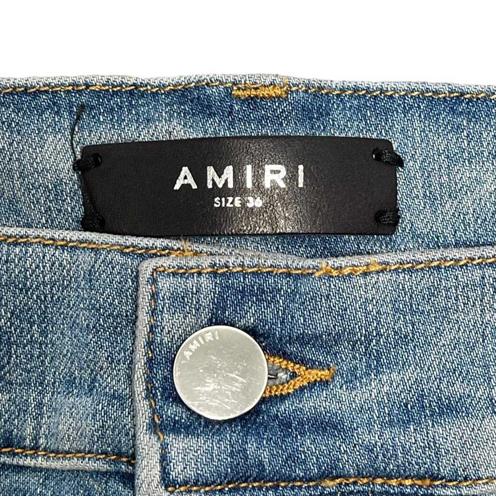 Amiri Amiri Denim Logo Applique Jeans Clay Indigo - image 4