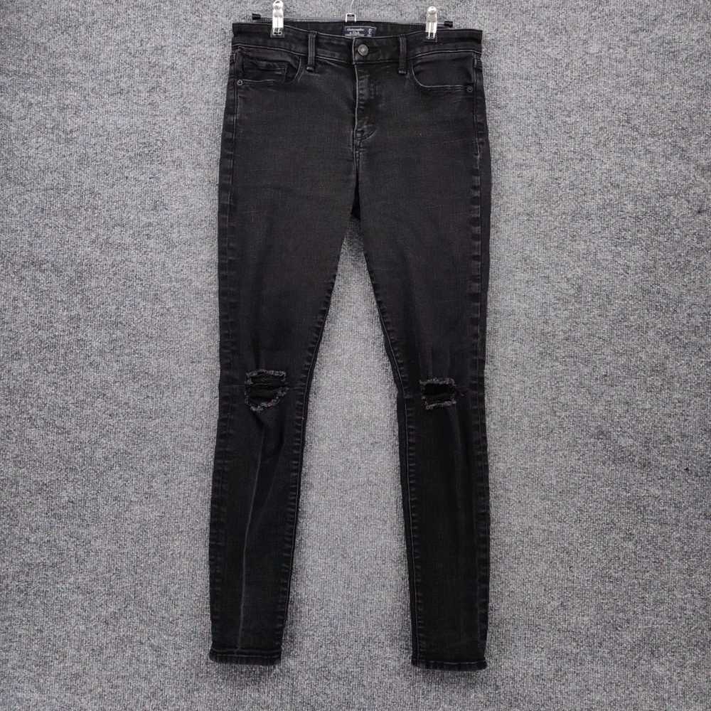 Abercrombie & Fitch Dark Wash Black Denim Mid-Ris… - image 1