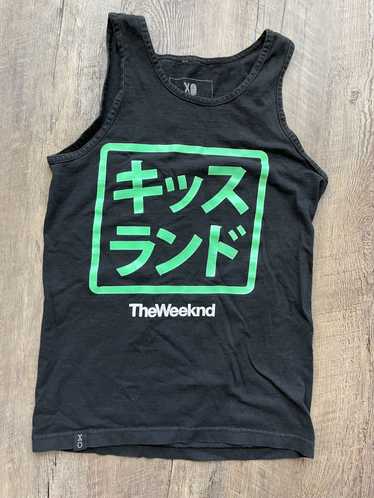 The Weeknd Official Issue buy XO Kiss Land 2013 Tank Top Neon Green Rare Limited XL