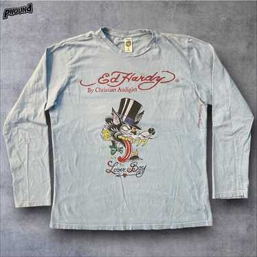 Ed Hardy Vintage Ed Hardy Lover Boy Wolf TShirt XL