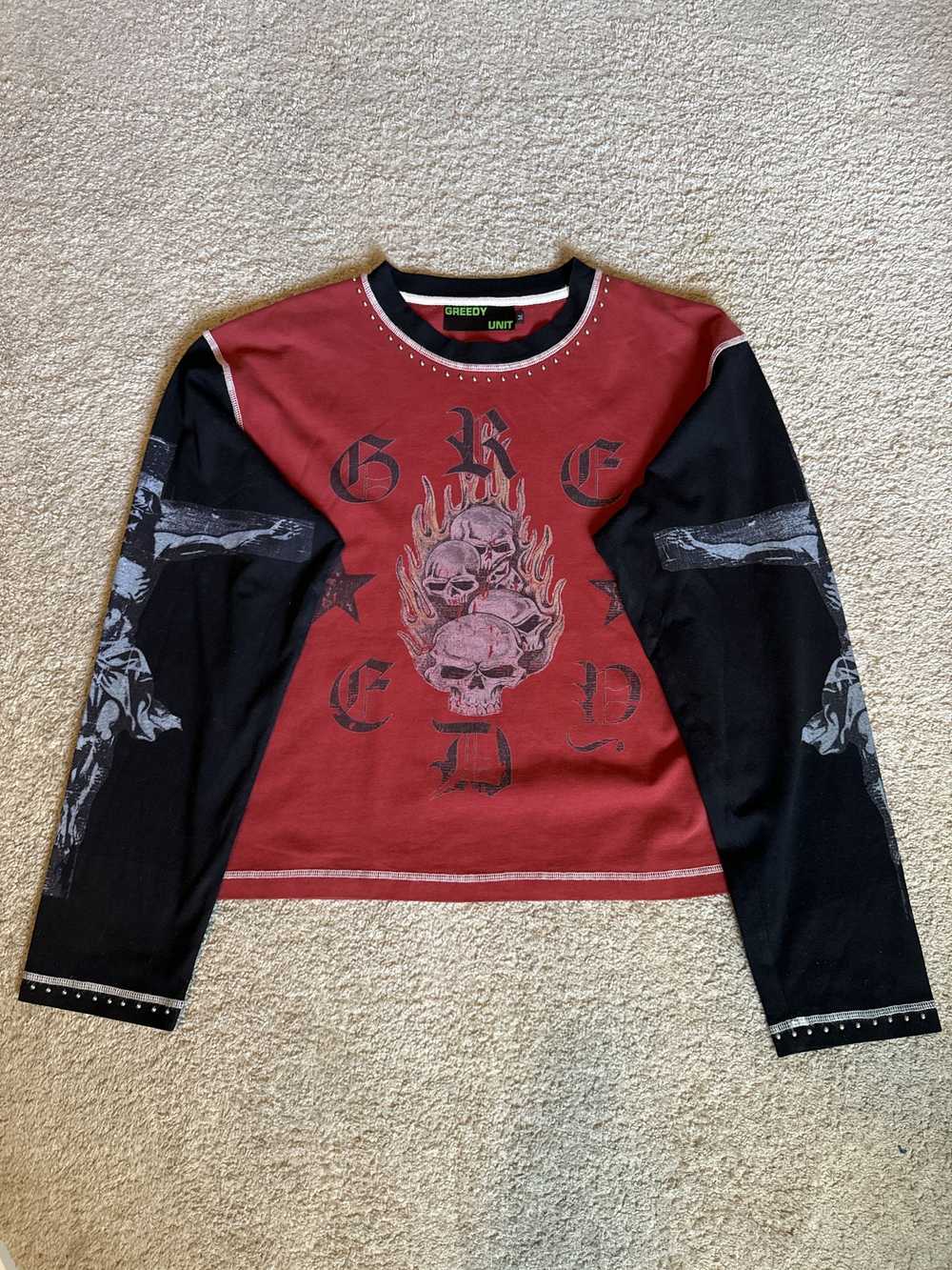 Streetwear Greedy Unit Studded Longsleeve - image 1