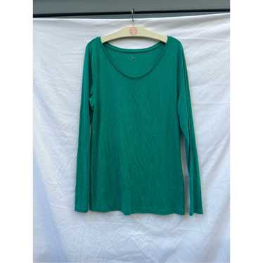 Loft Ann Taylor Loft Teal/Green Long Sleeve Top W… - image 1