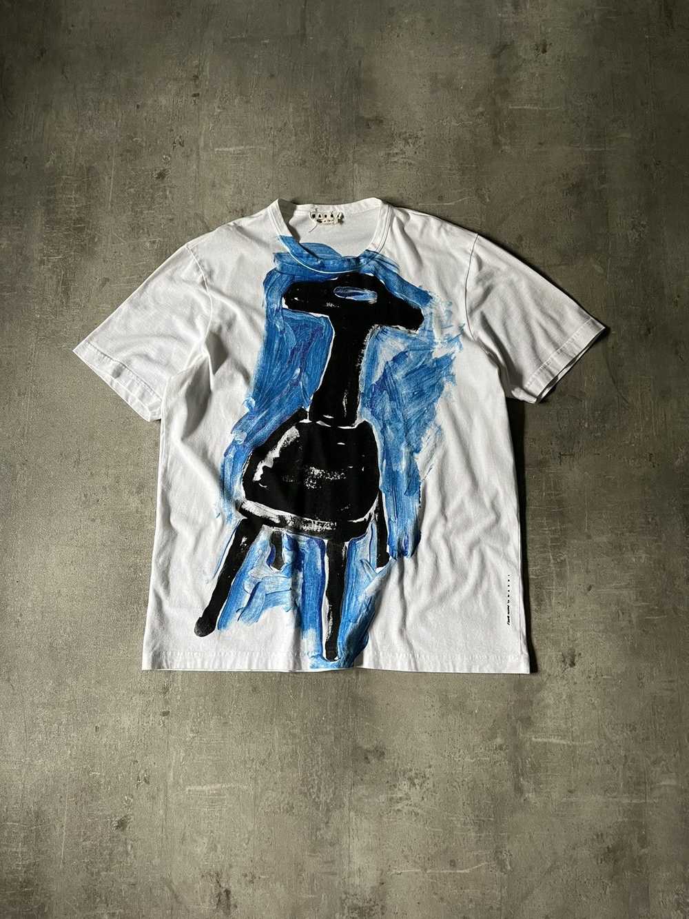 Marni Marni Frank Navin blue chair T-shirt white … - image 1