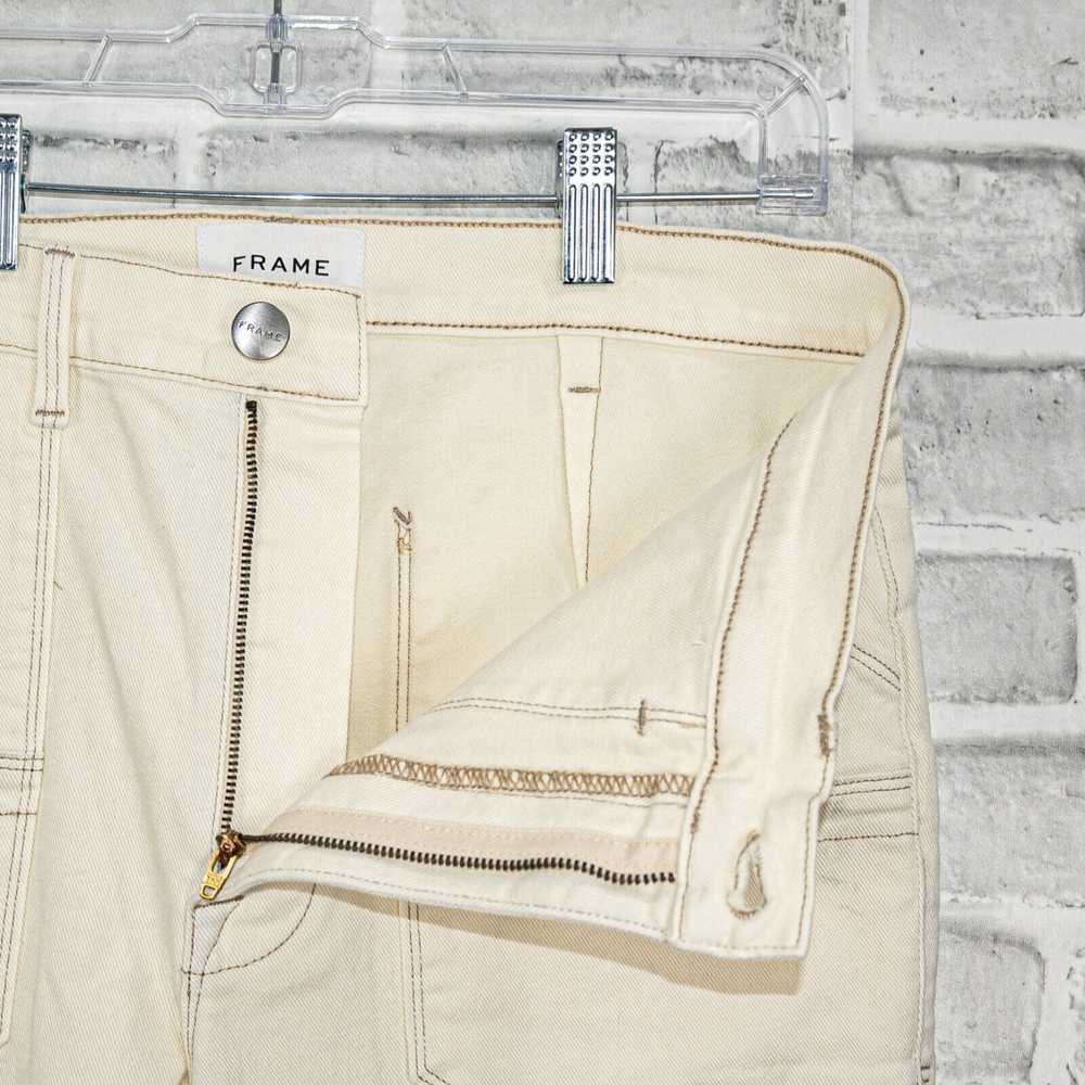 Frame FRAME Denim Flared Cut Jeans in Off White P… - image 3