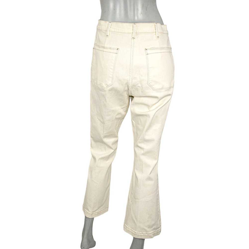 Frame FRAME Denim Flared Cut Jeans in Off White P… - image 5