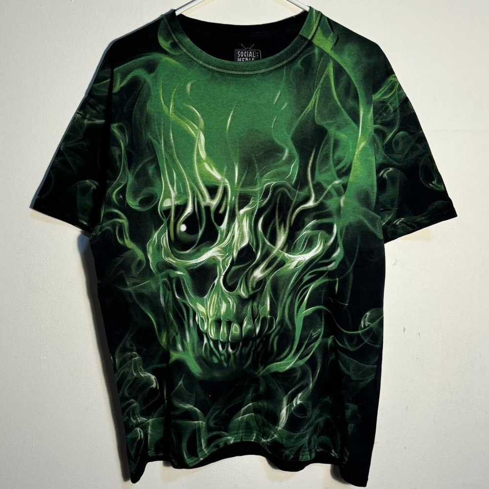 Rare × Skulls × Vintage Early 2000s Slime Green S… - image 1