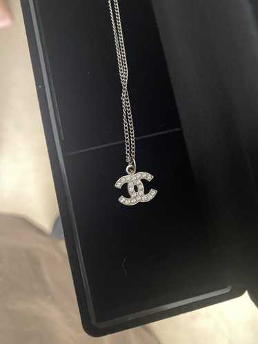 Chanel Chanel Coco Mark Necklace Pendant Silver Pl