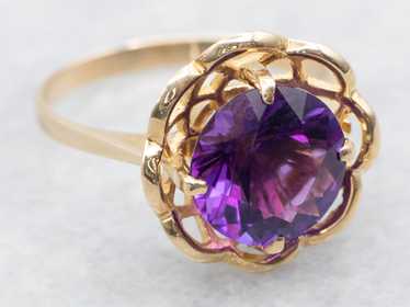 Amethyst Solitaire Ring - image 1