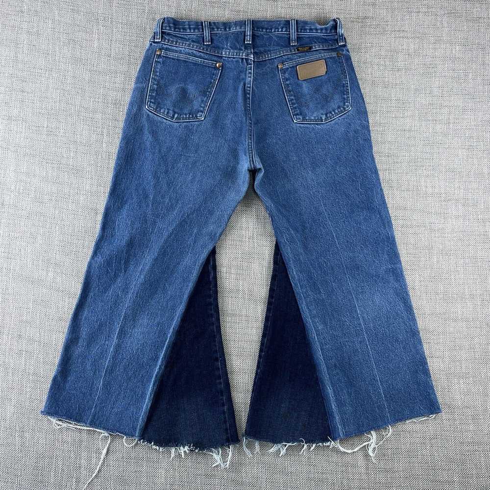 Vintage × Wrangler 80s Crop Bell Bottom Flare Jea… - image 1