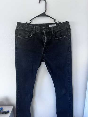 AllSaints Cigarette Washed Black Mens Button Fly on sale Mens Jeans Size 34x32 NWT 169$