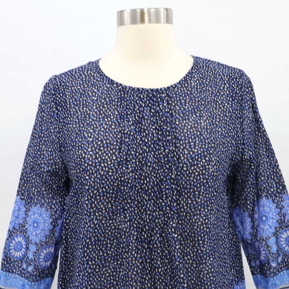 Boden Floral Dot Patterned Cotton Popover Blouse … - image 2