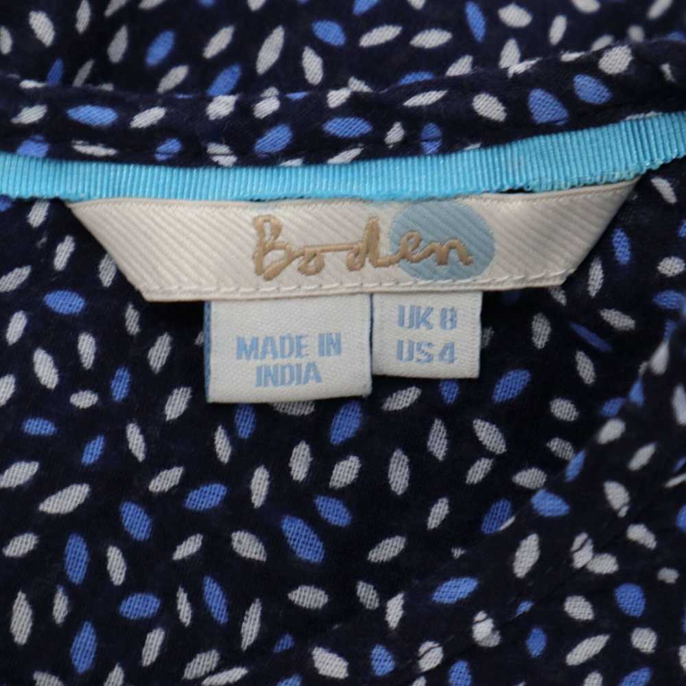 Boden Floral Dot Patterned Cotton Popover Blouse … - image 4