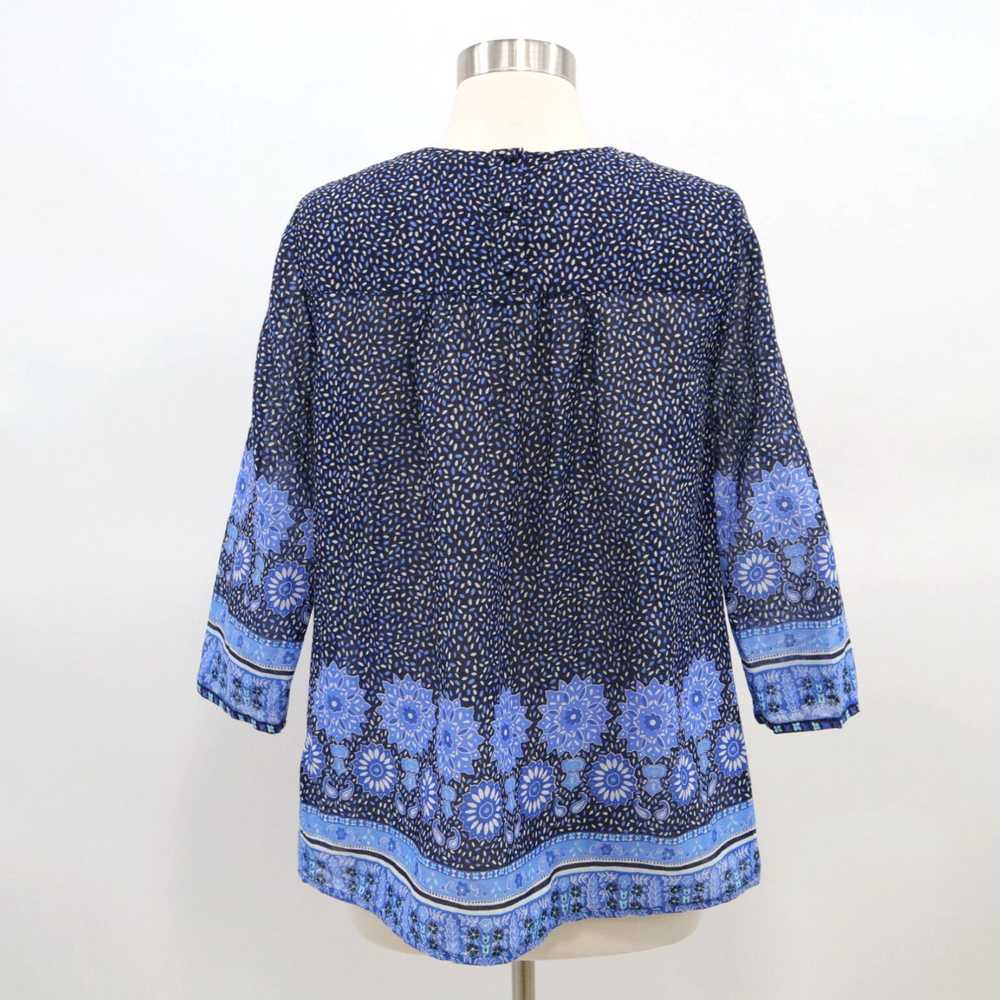 Boden Floral Dot Patterned Cotton Popover Blouse … - image 7