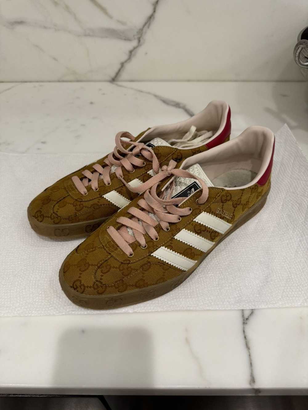 Adidas × Gucci Gucci Adidas Gazelle Beige Monogra… - image 3