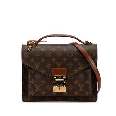 Brown Louis Vuitton Monogram Monceau 28 Satchel