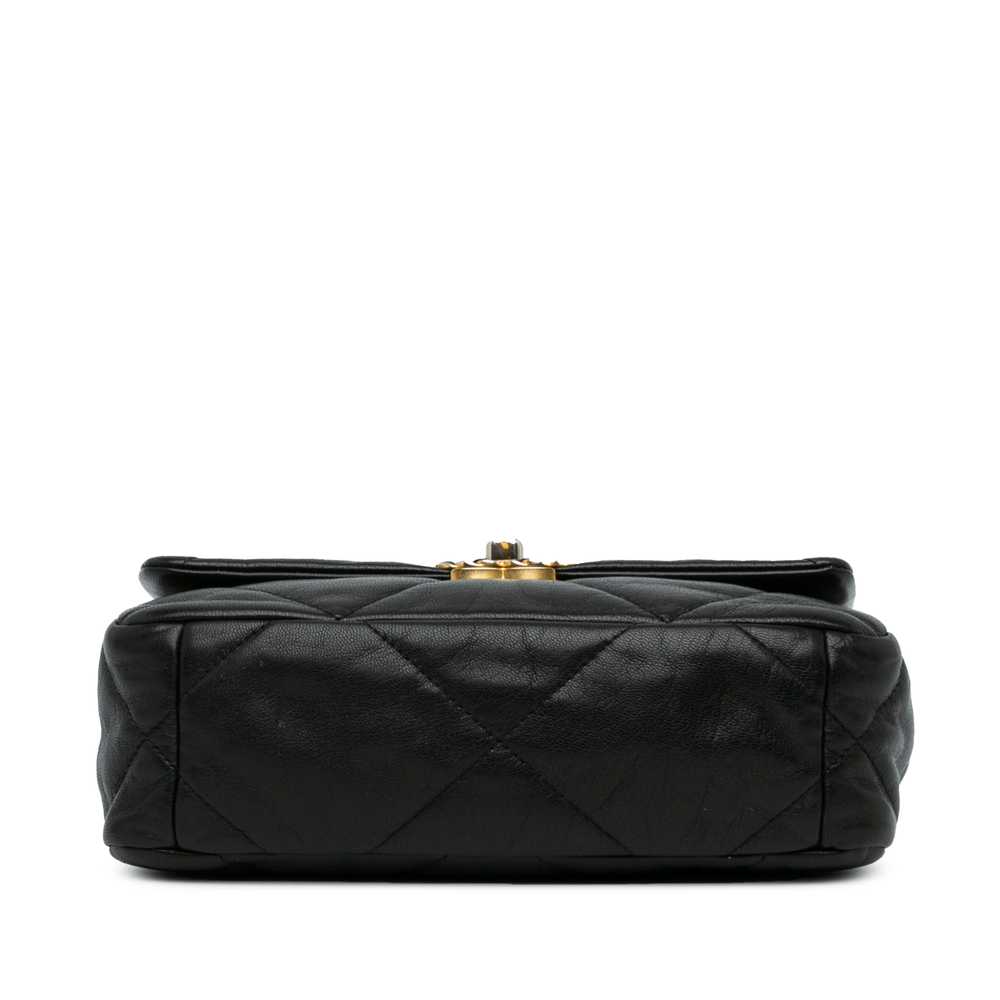 Black Chanel Medium Lambskin 19 Flap Satchel - image 3