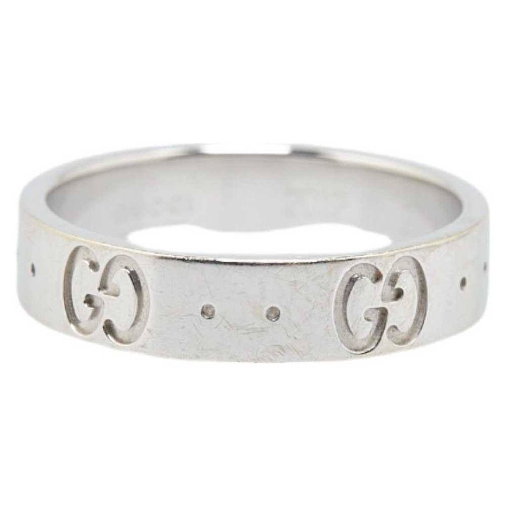 Gucci Gucci Gucci GG Icon White Gold 750 Ring Met… - image 2