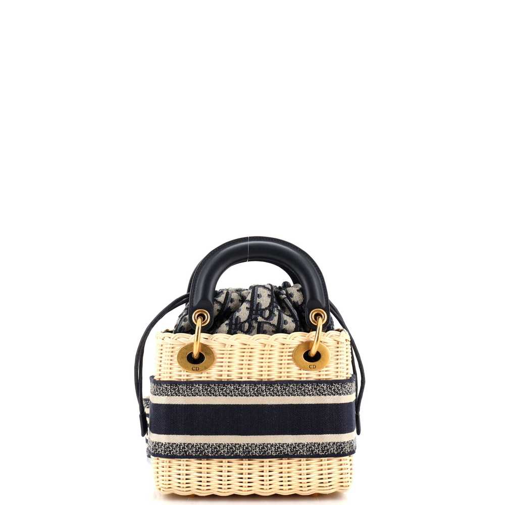 Christian Dior Lady Dior Bag Wicker and Oblique C… - image 3