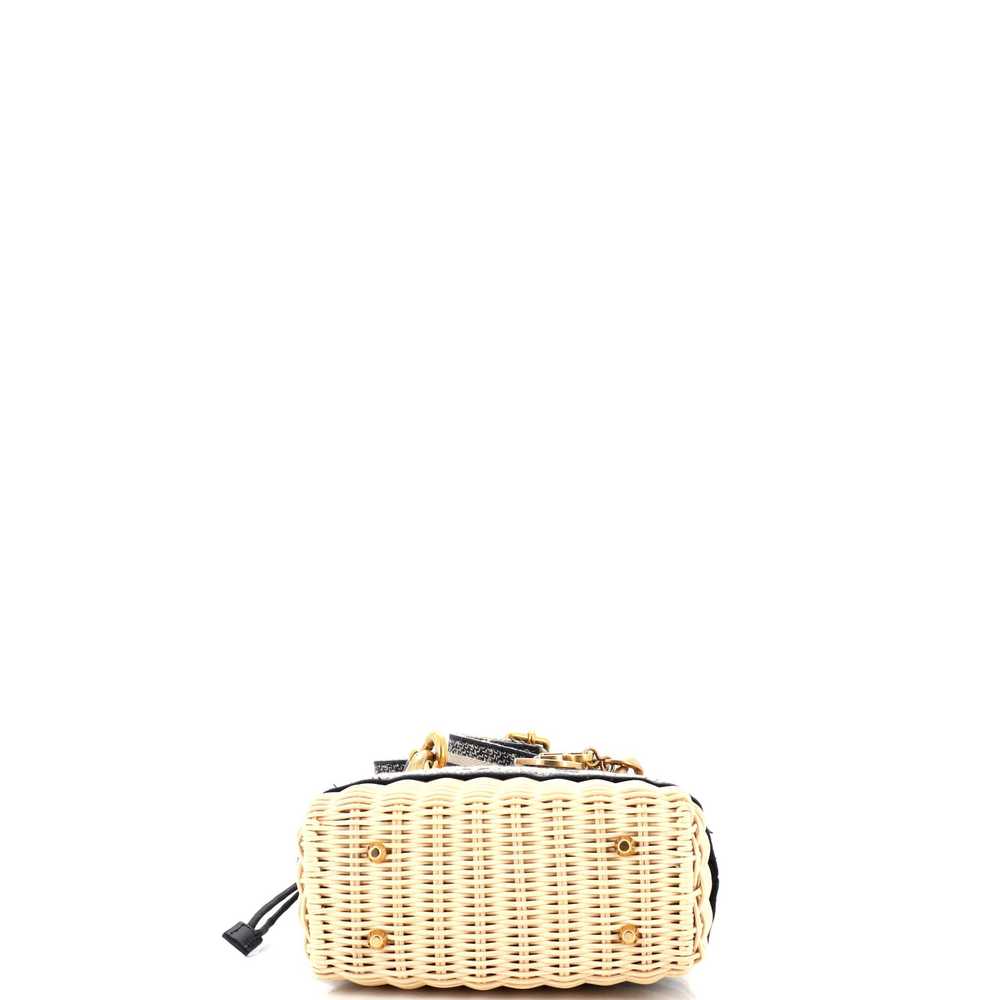 Christian Dior Lady Dior Bag Wicker and Oblique C… - image 4