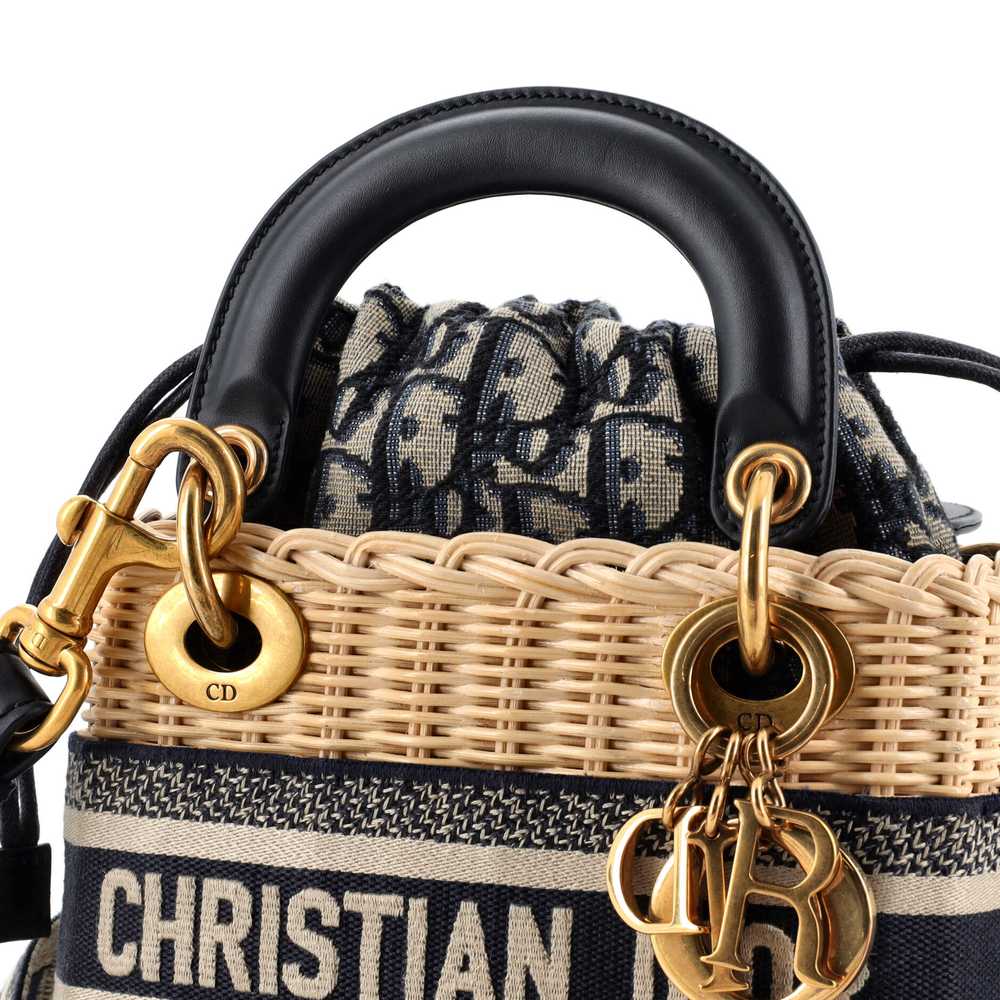 Christian Dior Lady Dior Bag Wicker and Oblique C… - image 6