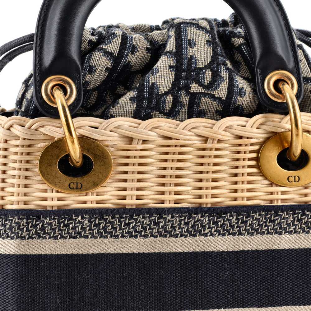 Christian Dior Lady Dior Bag Wicker and Oblique C… - image 7