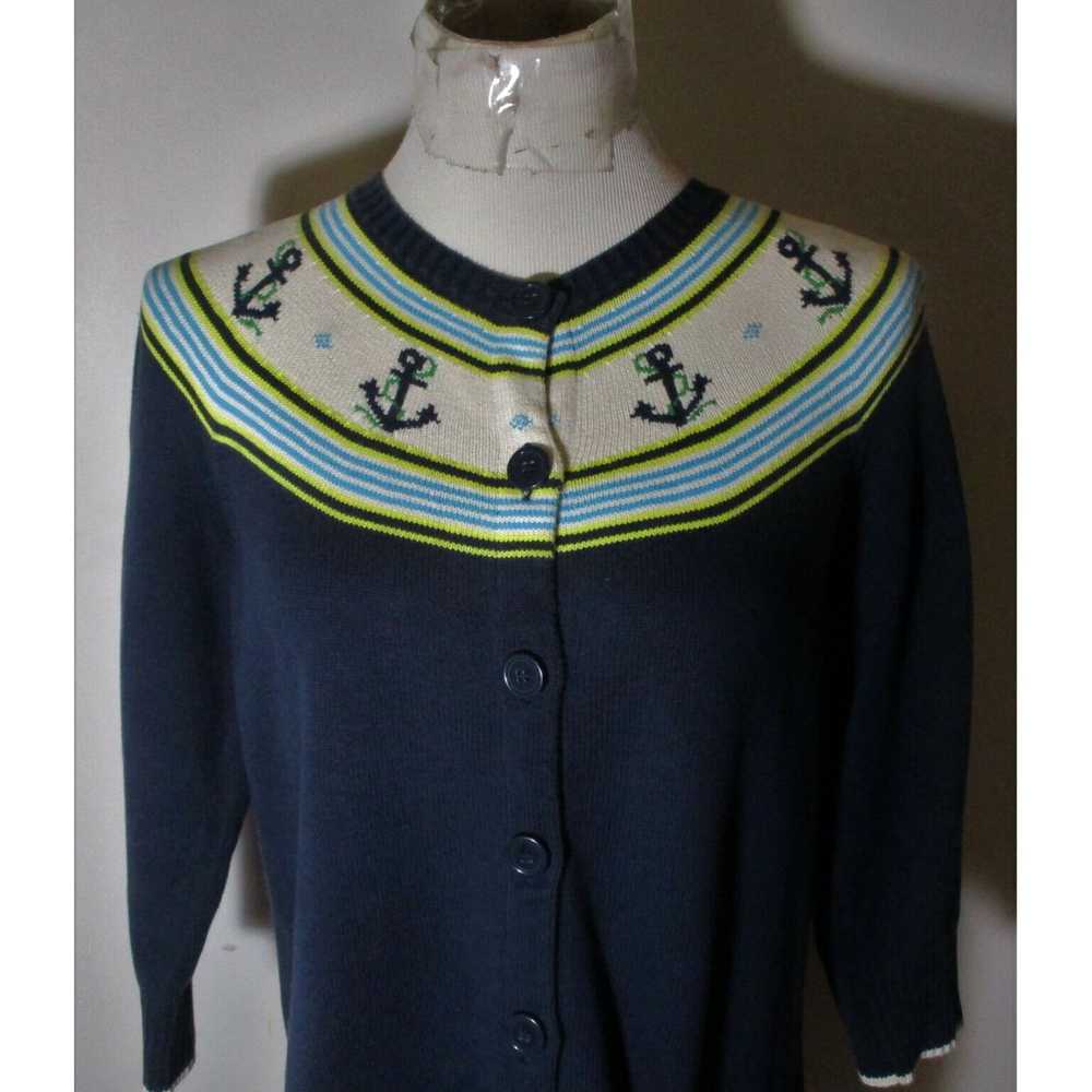 Vintage Navy Blue Cardigan Sweater for Women by L… - image 2