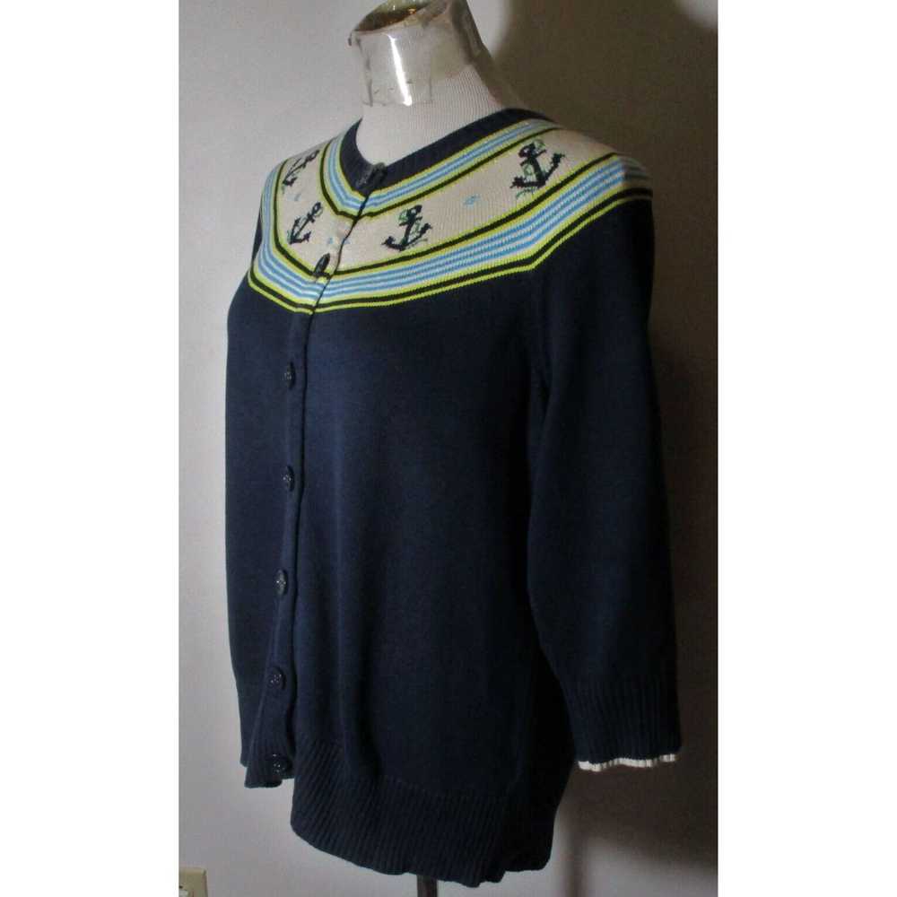 Vintage Navy Blue Cardigan Sweater for Women by L… - image 4