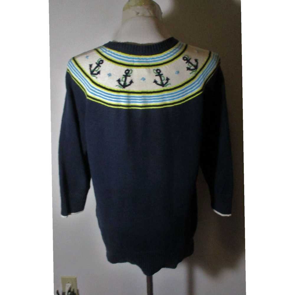 Vintage Navy Blue Cardigan Sweater for Women by L… - image 5