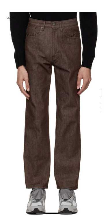 Auralee AURALEE HARD TWIST DENIM 5P PANTS BROWN - image 1