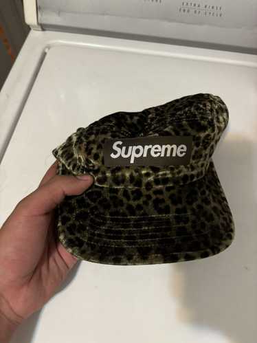 Supreme Supreme Leopard Velvet Camp Cap