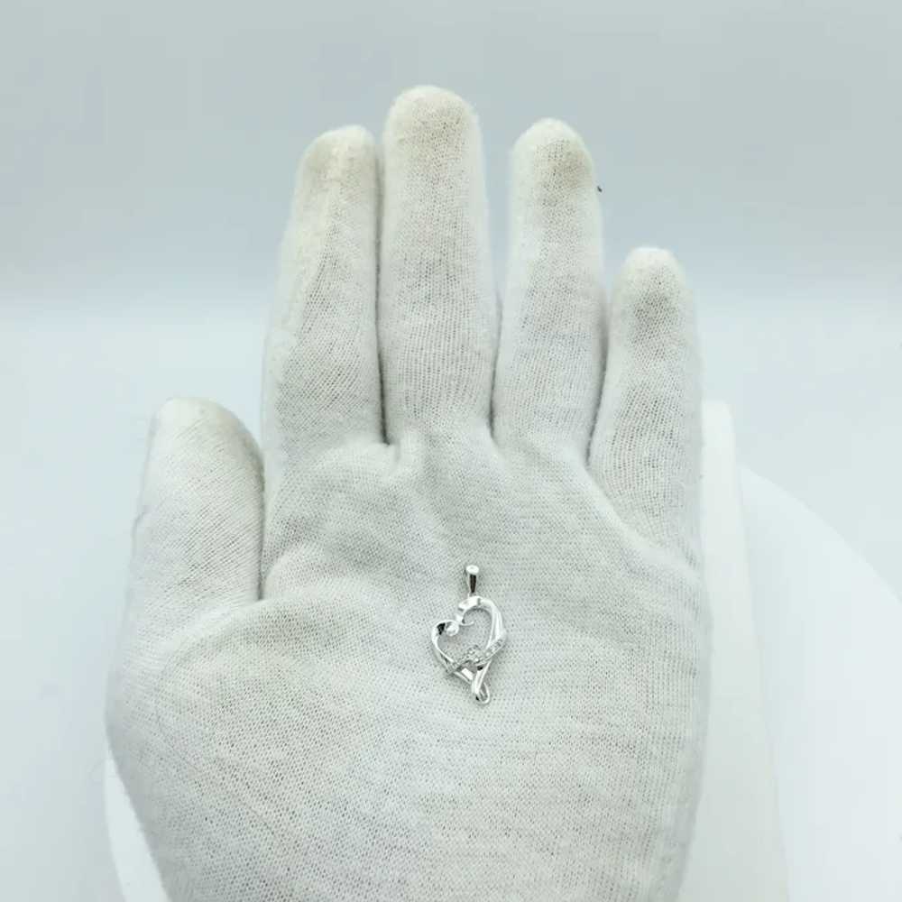 Sterling Silver .10ctw Diamond Pendant - image 3