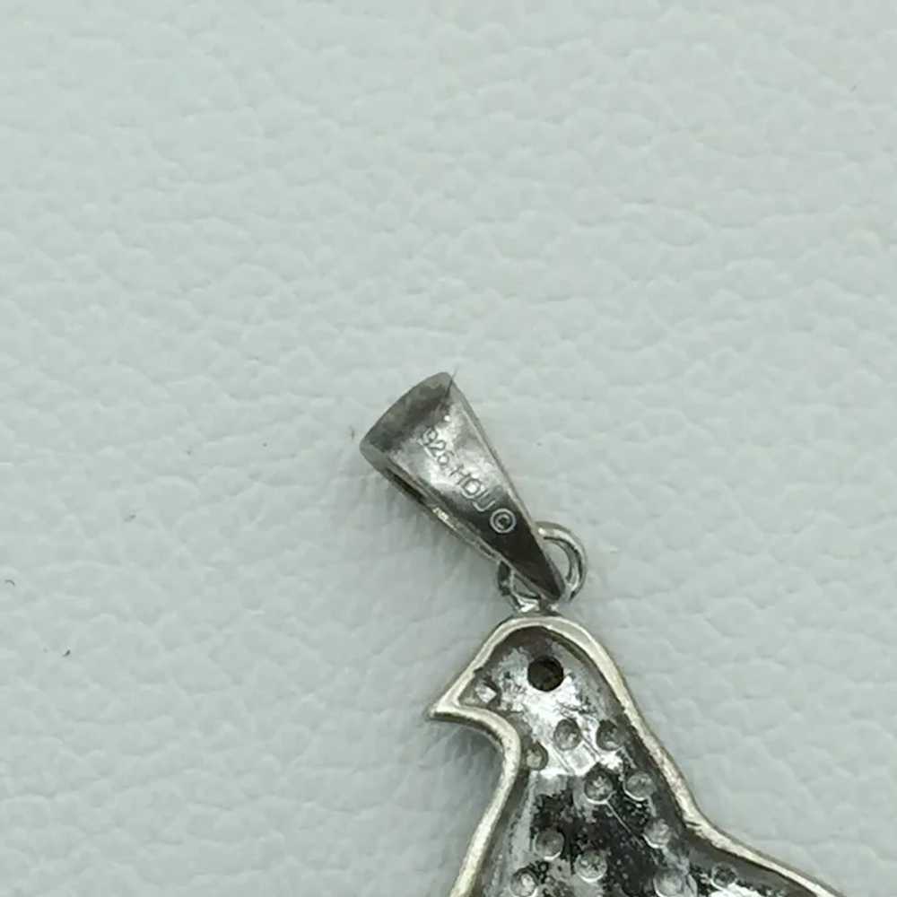 Sterling Silver .03ctw Diamond Penguin Pendant - image 3