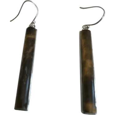 Tigers Eye Earrings in Sterling - image 1