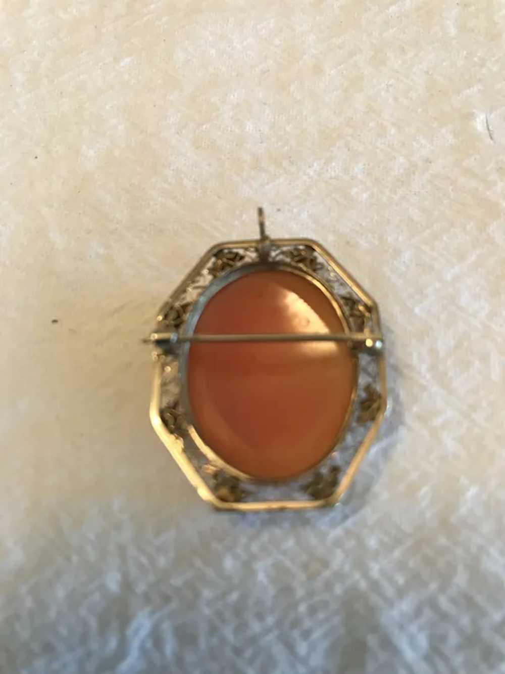 Antique 14K Cameo Brooch/Pendant - image 4