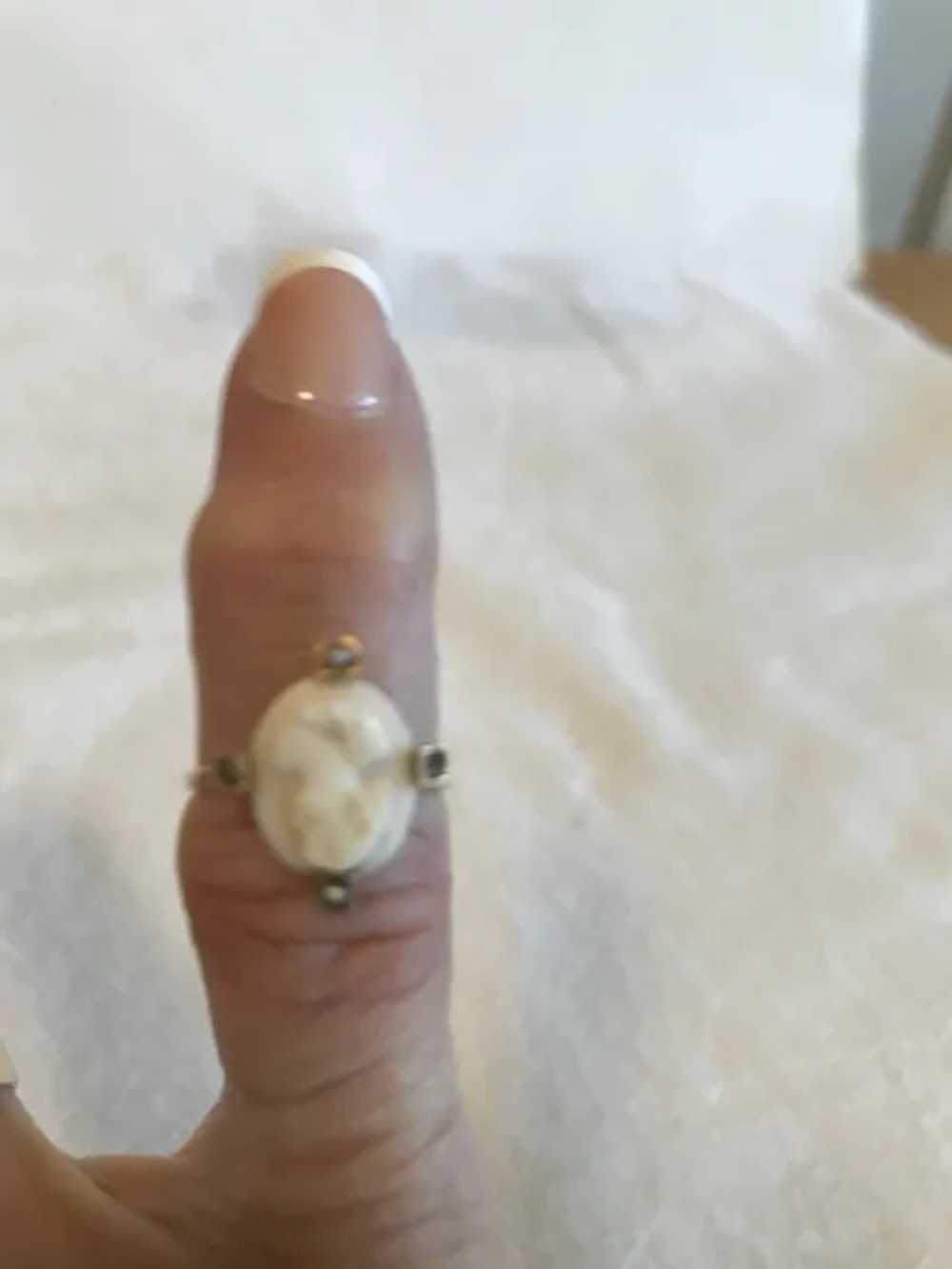 14K YG Cameo Ring Antique - image 2