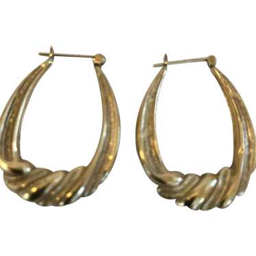 14 K YG Hoop Earrings