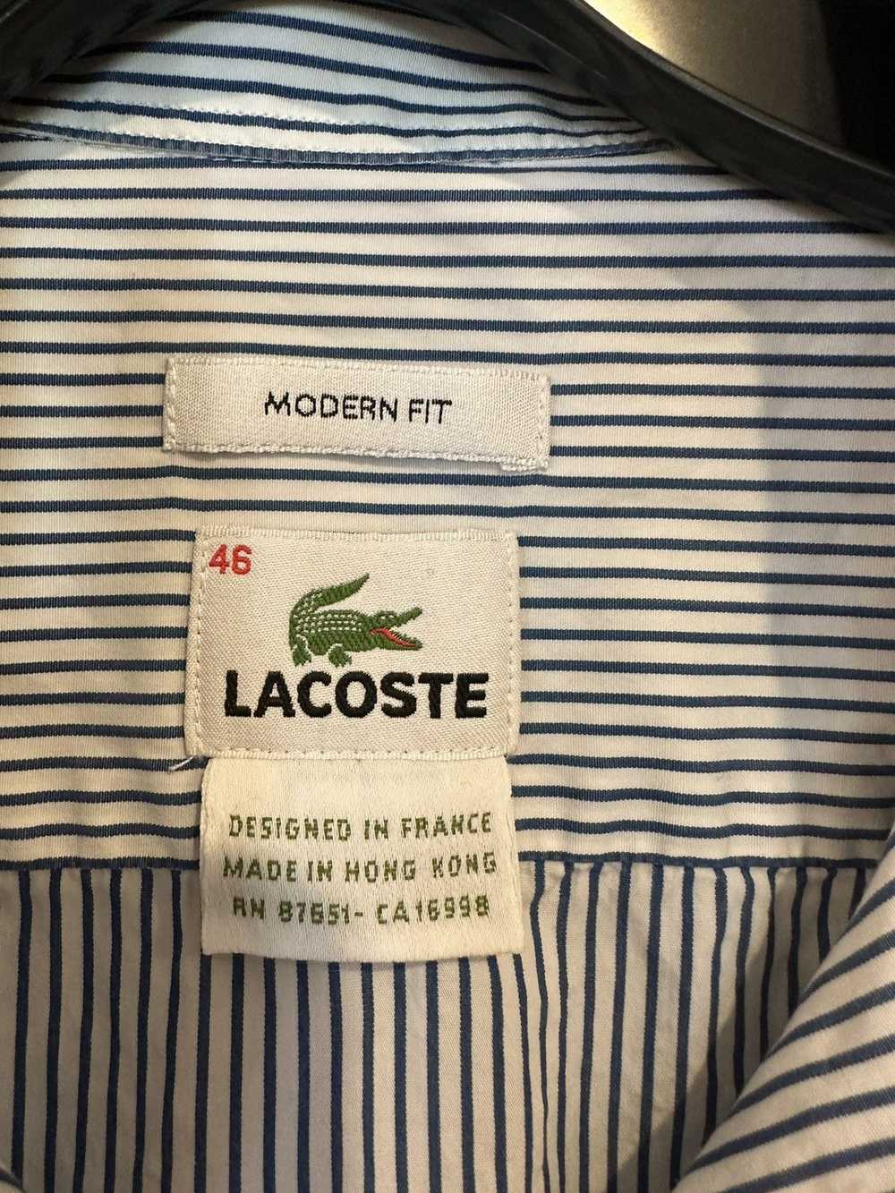 Lacoste Lacoste men’s blue white striped long sle… - image 2