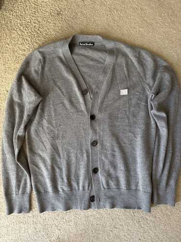 Acne Studios Acne Studios Grey Wool Face Cardigan 