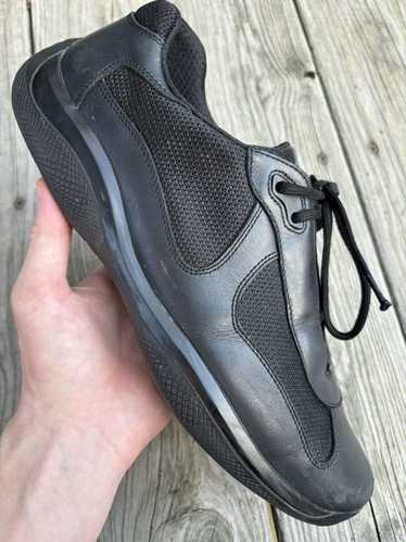 Prada Americas Cup Black Leather Size 12