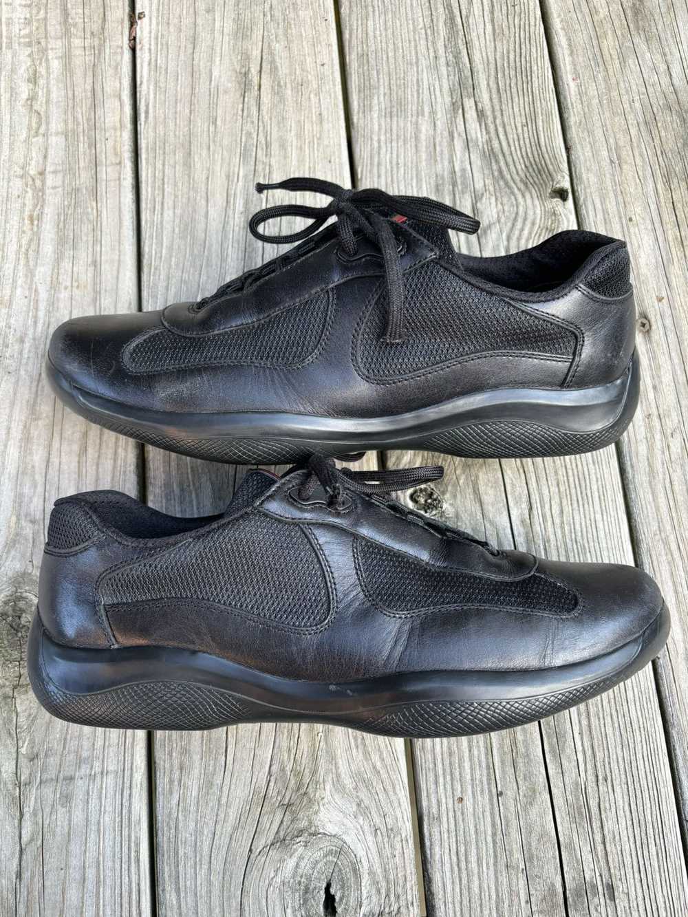 Prada Americas Cup Black Leather Size 11.5 - image 2