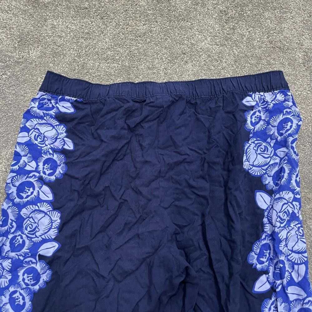 Designer Aerie blue and purple floral jogger pants - image 6