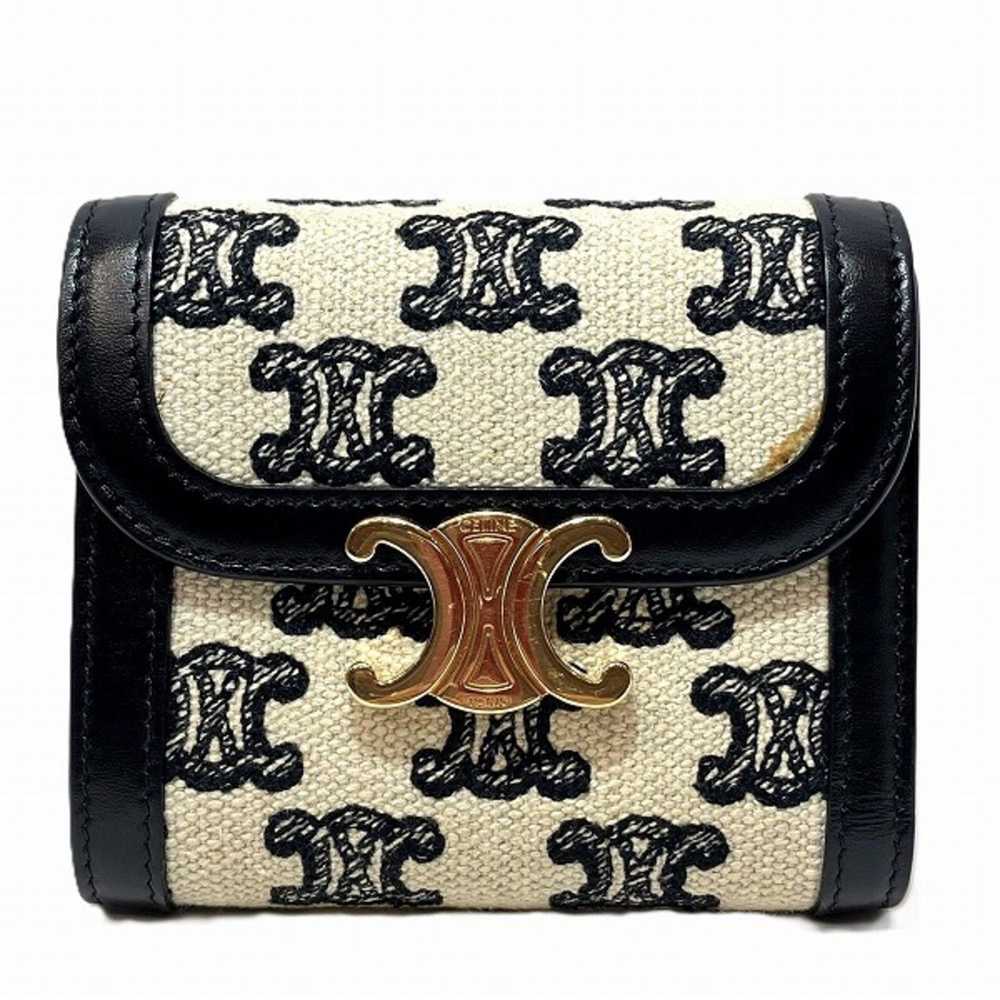 Celine CELINE Triomphe Small Flap Wallet 10D782DA… - image 1