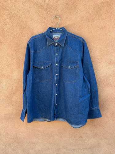 Denim Cowboy Work Wear Snap Shirt