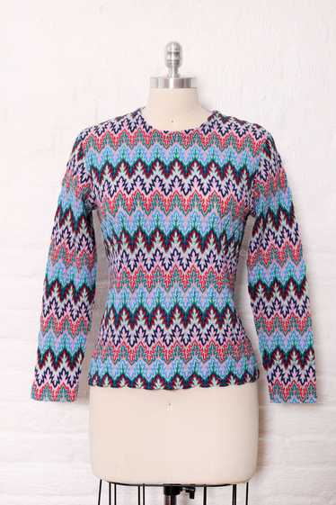 Flame Feather Knit Top L