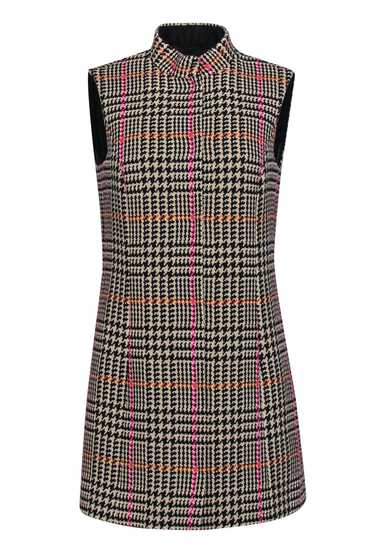 Carlisle - Beige & Multicolor Houndstooth Plaid Bu