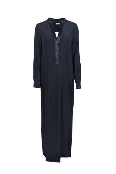 Vince - Midnight Navy Silk Maxi Shirtdress Sz 8